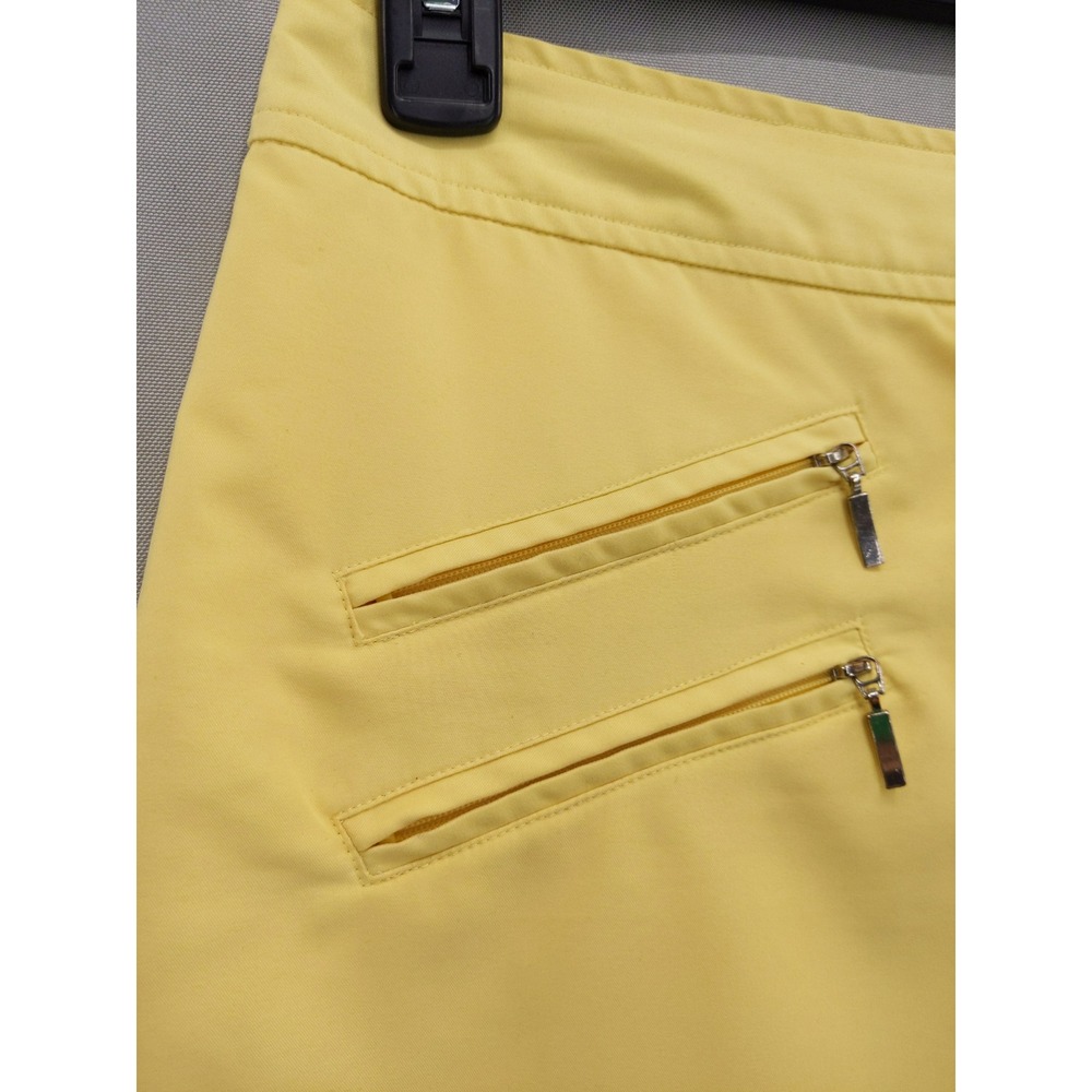 Izod Skort Women 8 Yellow XFG Cool FX Golf Tennis Active Athletic Zipper Pockets - Picture 4 of 10